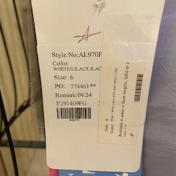 Pretty Lilac/White Taffeta & Lace Girls Formal Dress Size 6 - Picture 7 of 7